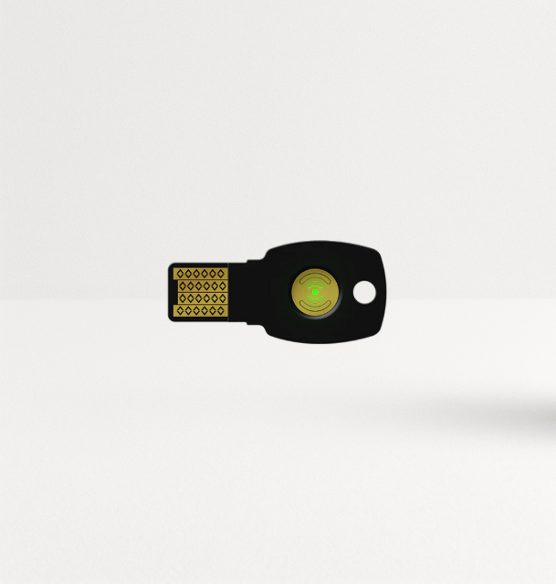 FEITIAN K9+ USB-A and NFC FIDO2 security key with PIV, a security key for enterprise data protection and large-scale rollouts