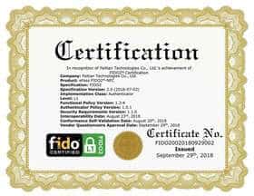 FIDO2 Certification for OTP