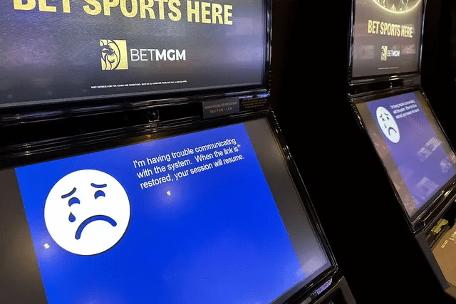 MGM says its computers are back up after a hack, pictured above. Image: K.M. Cannon / Las Vegas Review-Journal / Tribune News Service via Getty Images